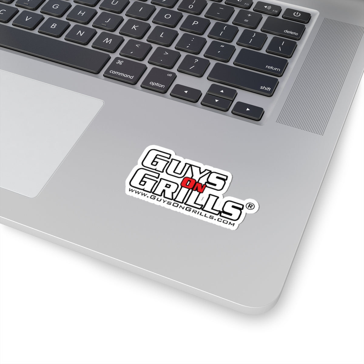 Guys On Grills Logo Sticker - White