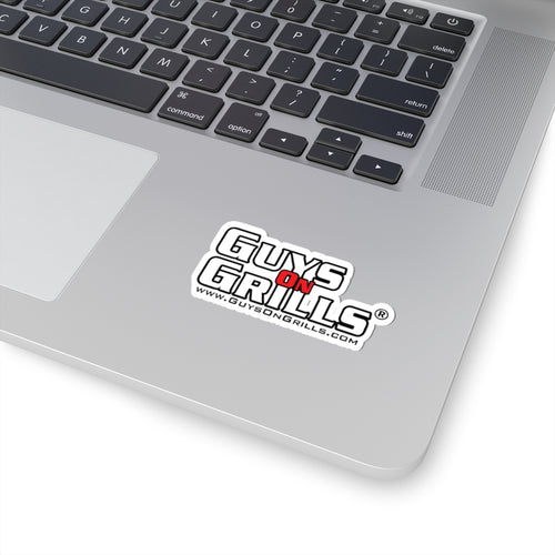 Guys On Grills Logo Sticker - White