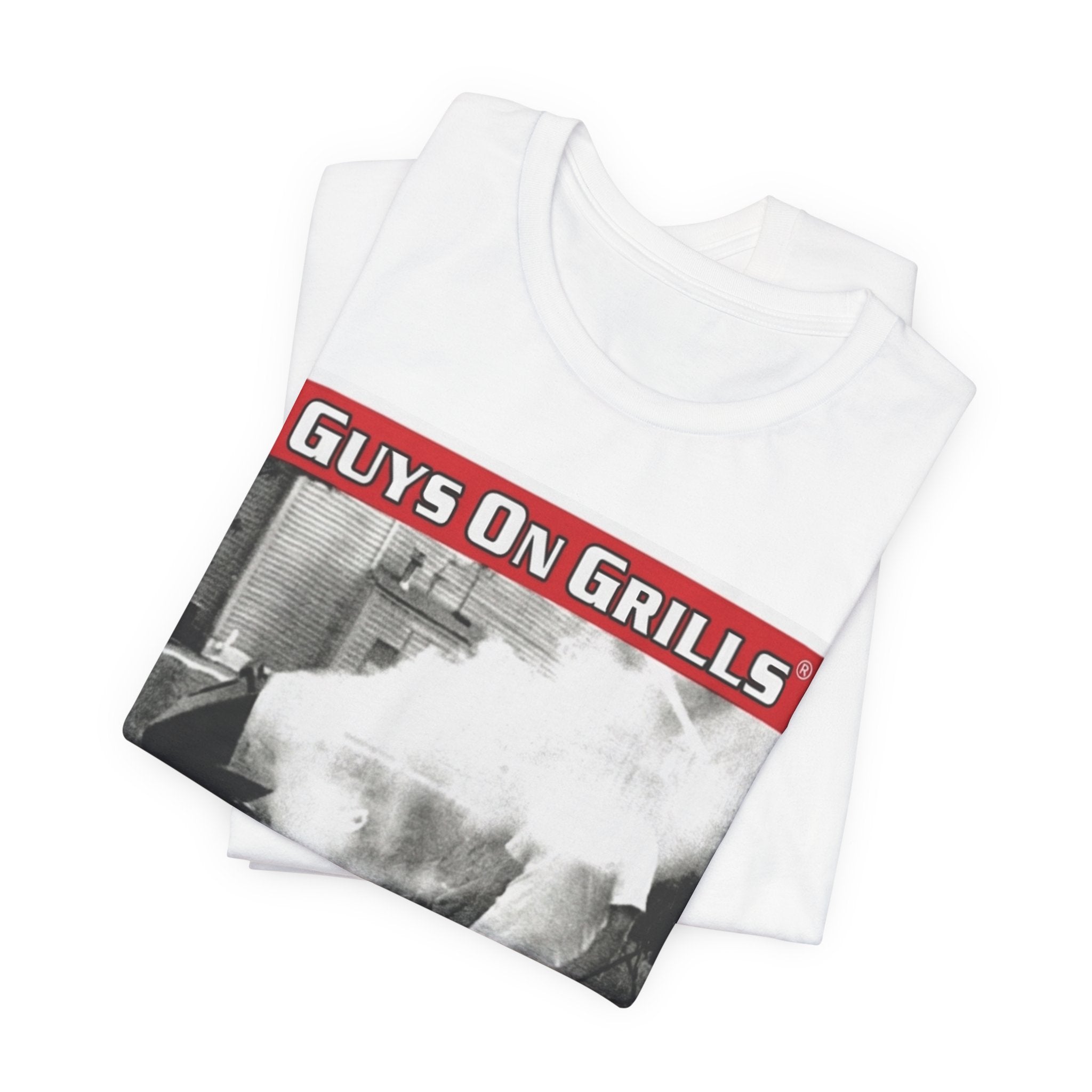 Guys On Grills BBQ Sauce T-Shirt — Retro Barbecue Label Grill Tee