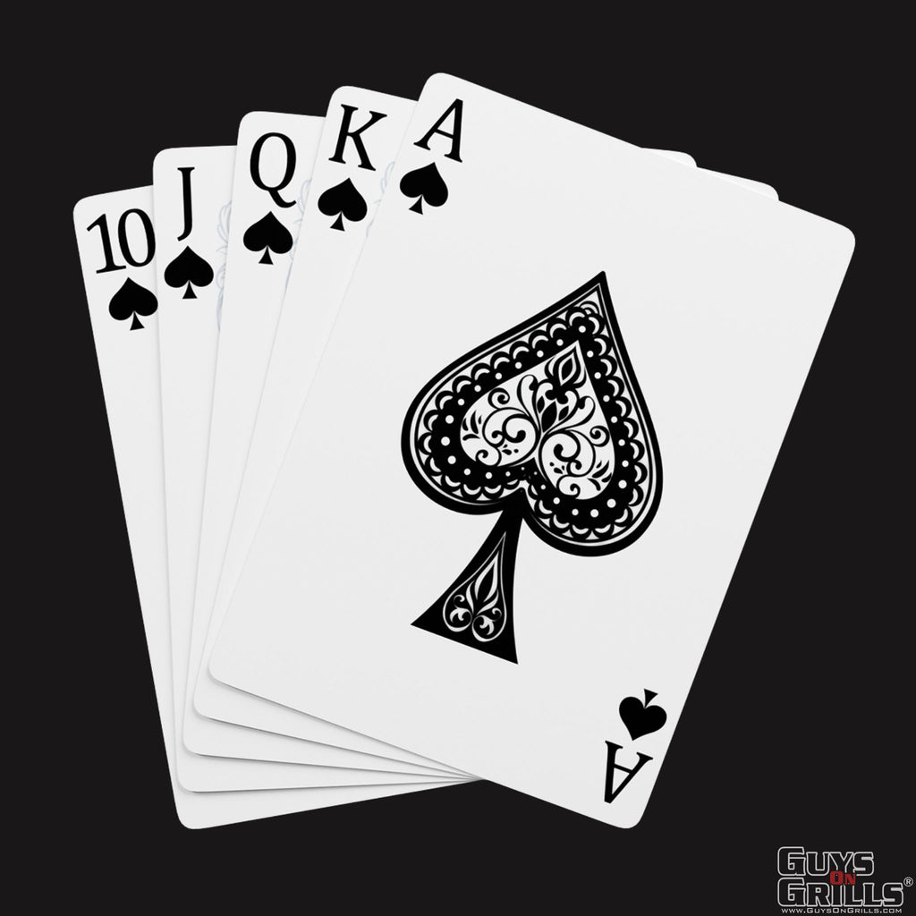 Guys On Grills Poker Playing Cards - White
